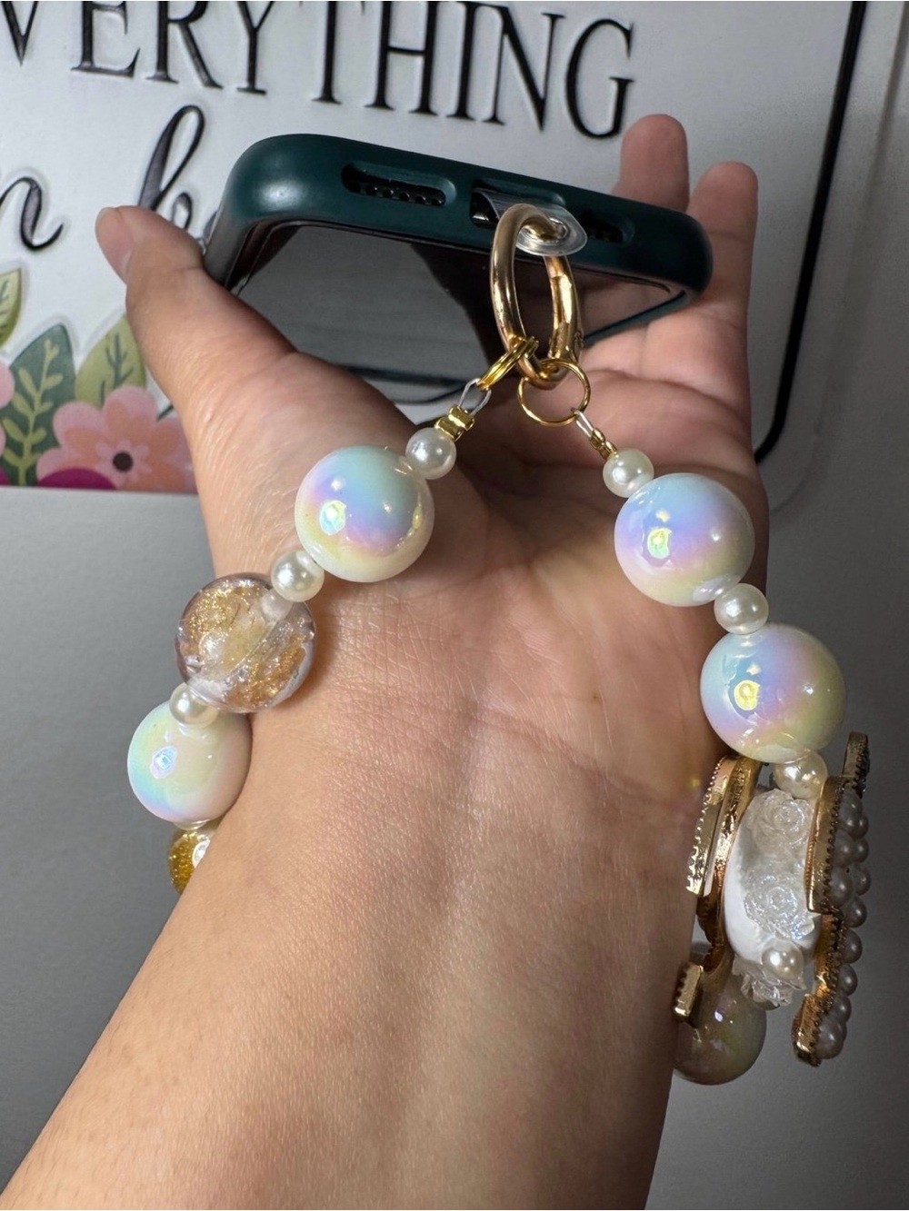 Fancy White Phone/Key/Bag Chain  #P900